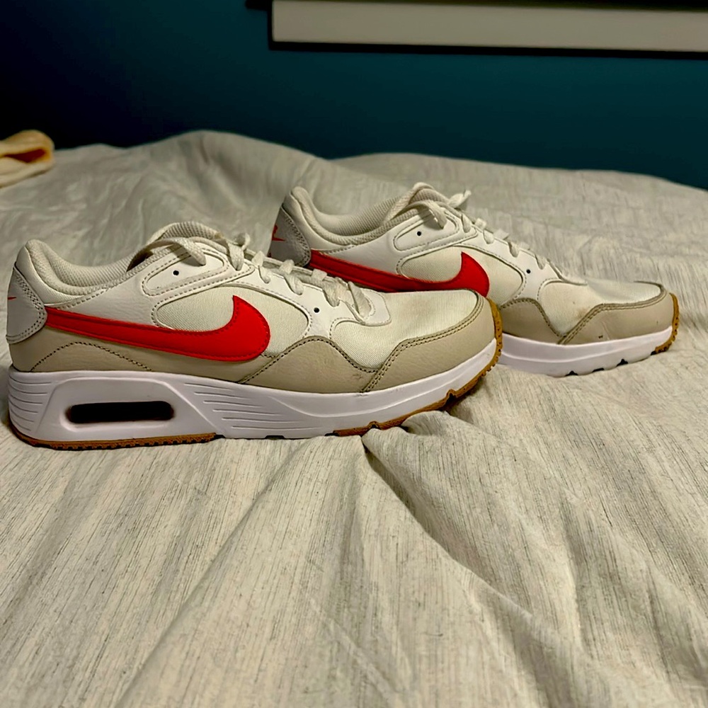 Red and white Air Max